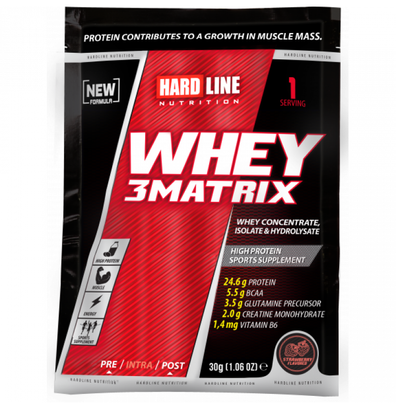 Hardline Whey 3 Matrix Çilek 30 gram