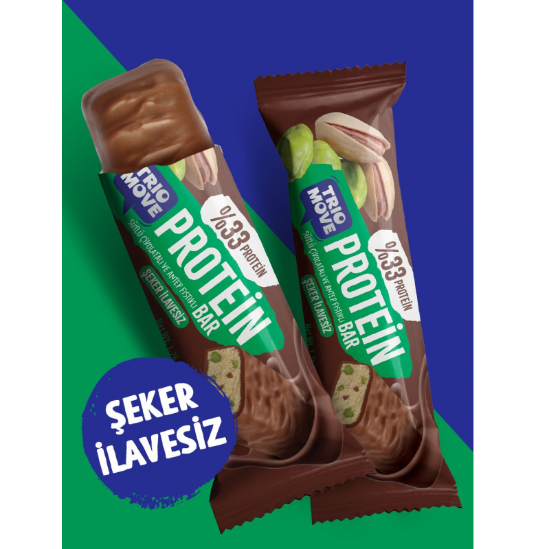 Trio Move %33 Protein Bar Parçacıklı Antep Fıstıklı 9 Adet x 50 gram - 3