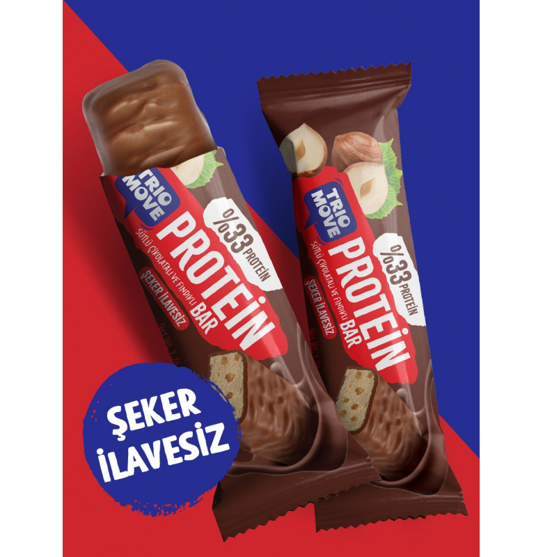 Trio Move %33 Protein Bar Parçacıklı Fındık 9 Adet x 50 gram - 3