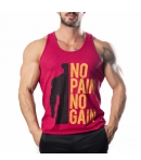 No Pain No Gain Tank Top Atlet Kırmızı - XLarge