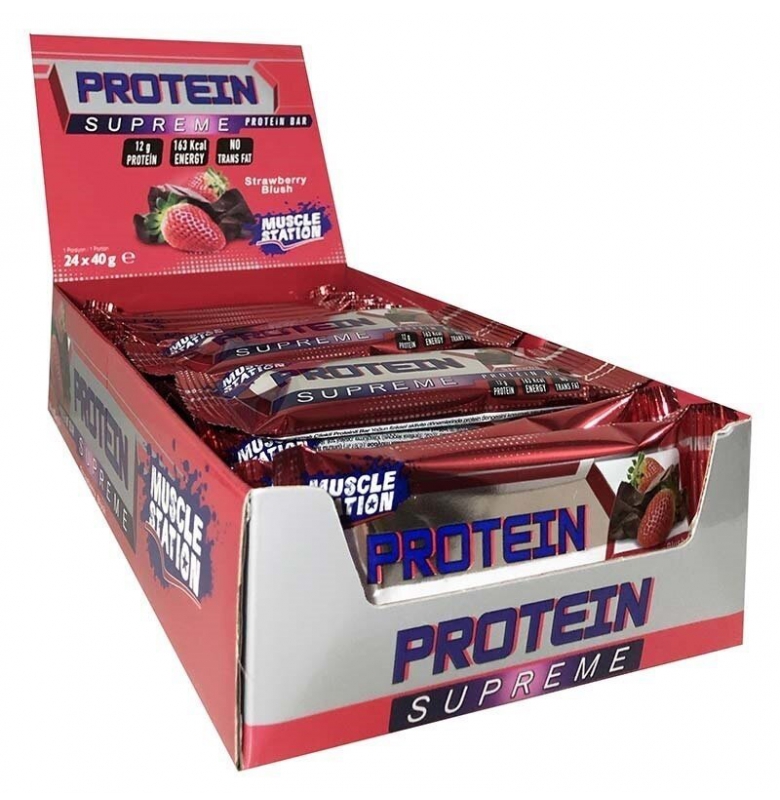 Muscle Station Supreme Protein Bar Çikolata Çilek